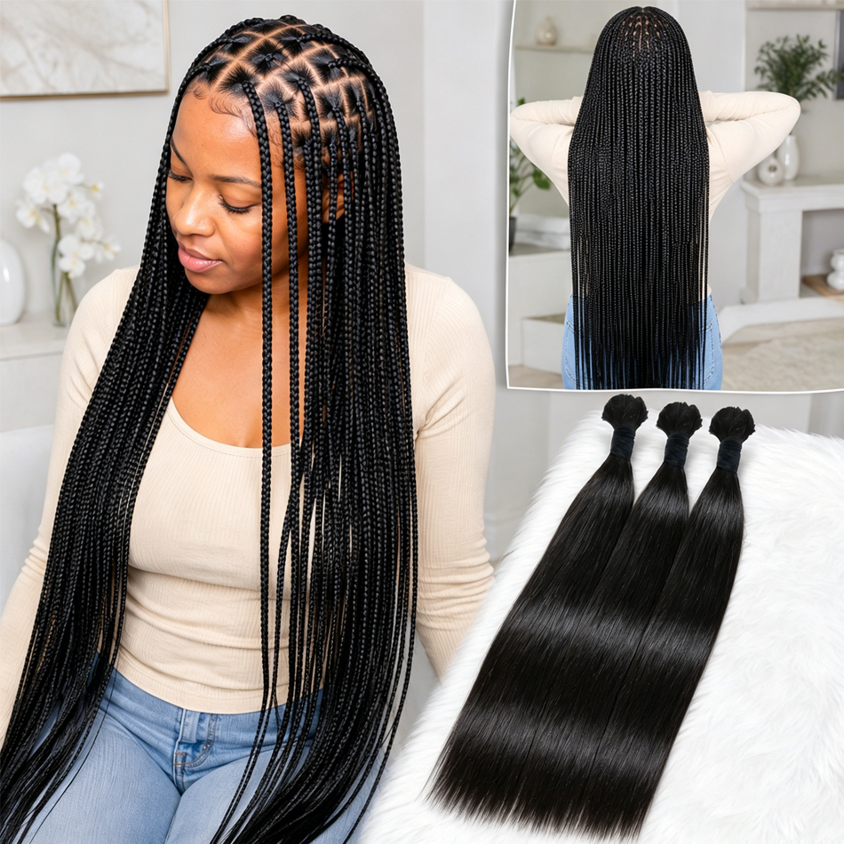 Hair Care In Salon - 15A Straight Bulk Human Hair for