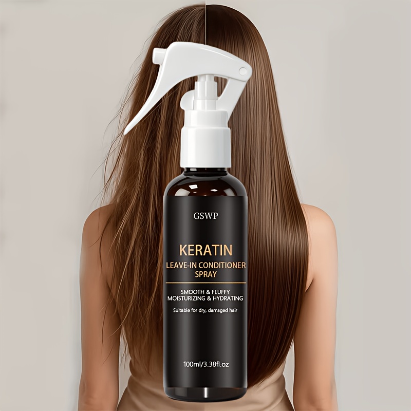 Heat Protectant Spray - GSWP Keratin Hair Spray: Reduces Frizz,