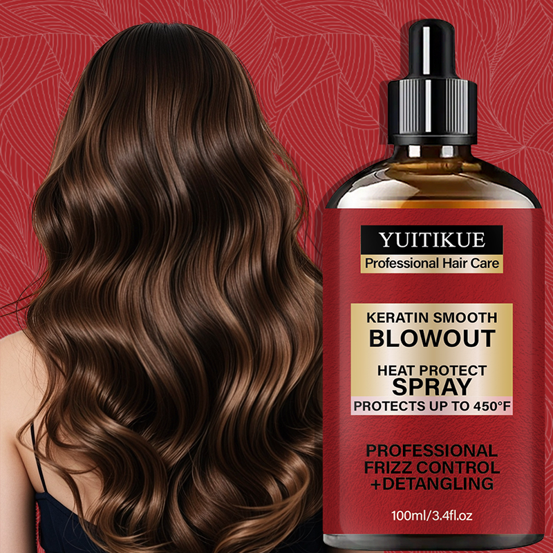 Heat Protectant Spray - YUITIKUE Heat Protect Hair Oil, Keratin