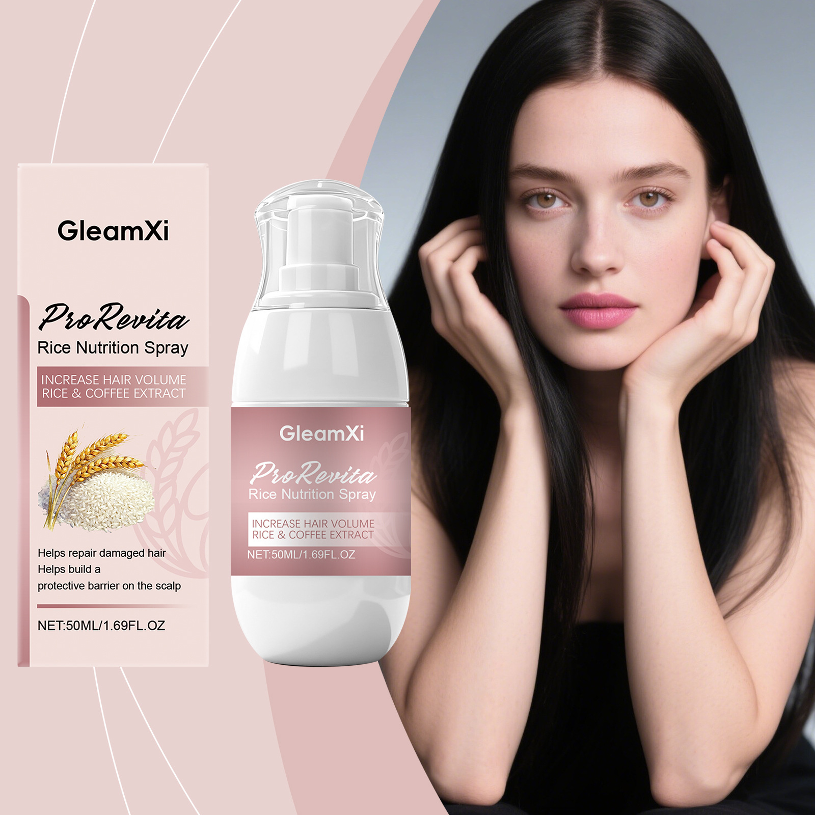 Rice Water Hair Spray Hydratin - Hair Care For Hair Fall ulasan dan harga