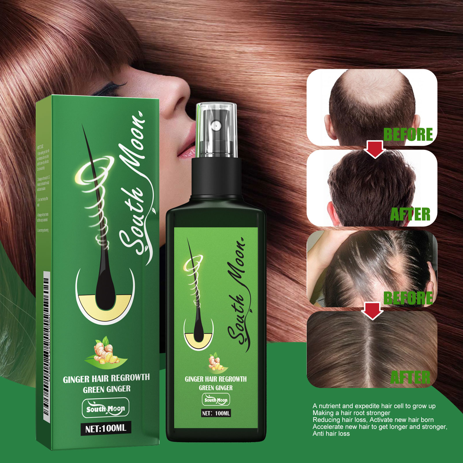 Ginger Hair Density Serum Spra - Hair Care For Hair Fall ulasan dan harga