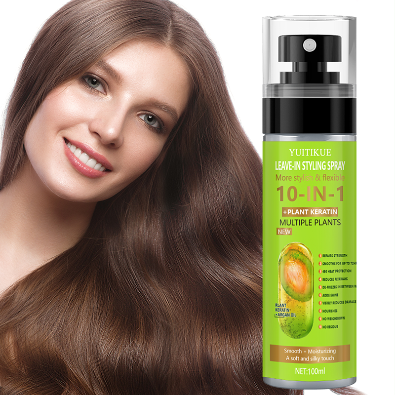 10-in-1 Plant Keratin Leave-In - Heat Protectant Spray ulasan dan harga