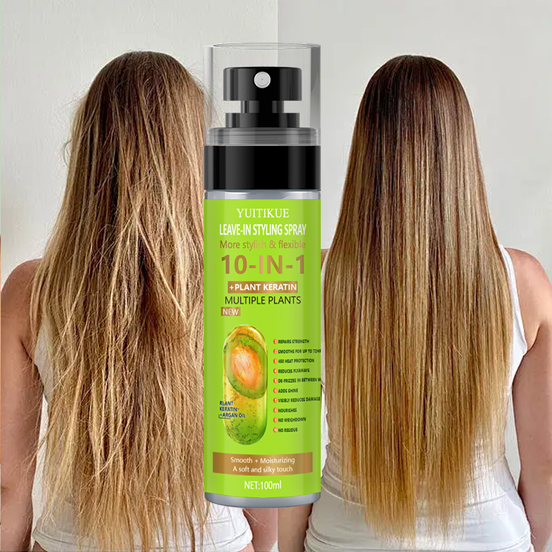 10-in-1 Plant Keratin Leave-In - Heat Protectant Spray ulasan dan harga