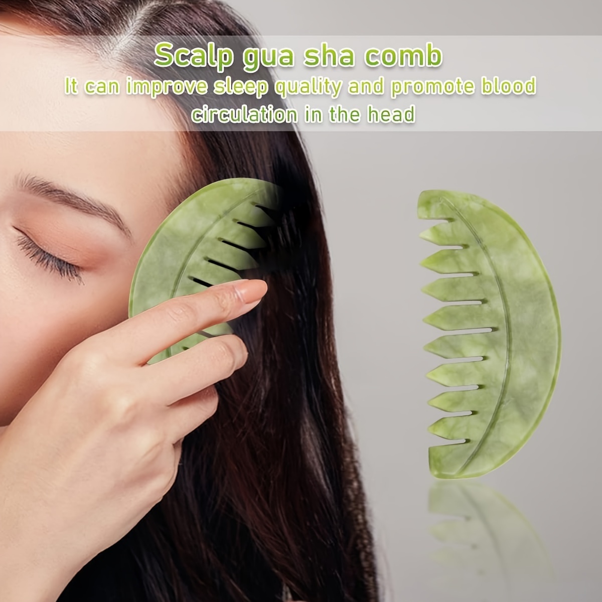 Jade Head Comb Massager Hair C - Hair Care In Salon ulasan dan harga
